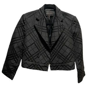 BCBG Textured Lined Crop Blazer